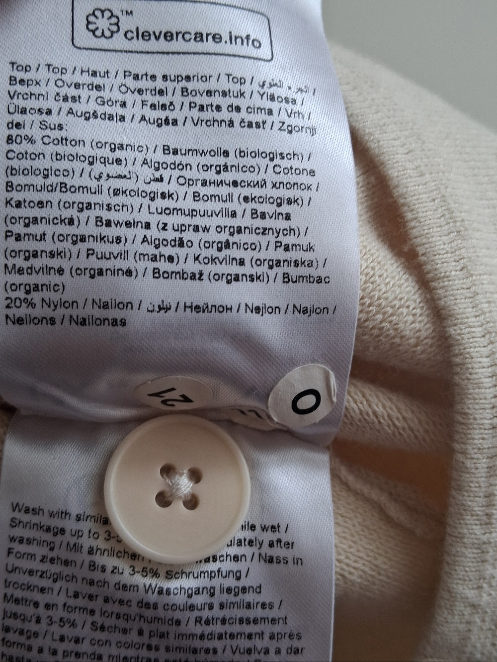 Part Two Frieda Cotton Cardigan Knit Jacket Size Large Pocket Collar Style EUC - Picture 10 of 11